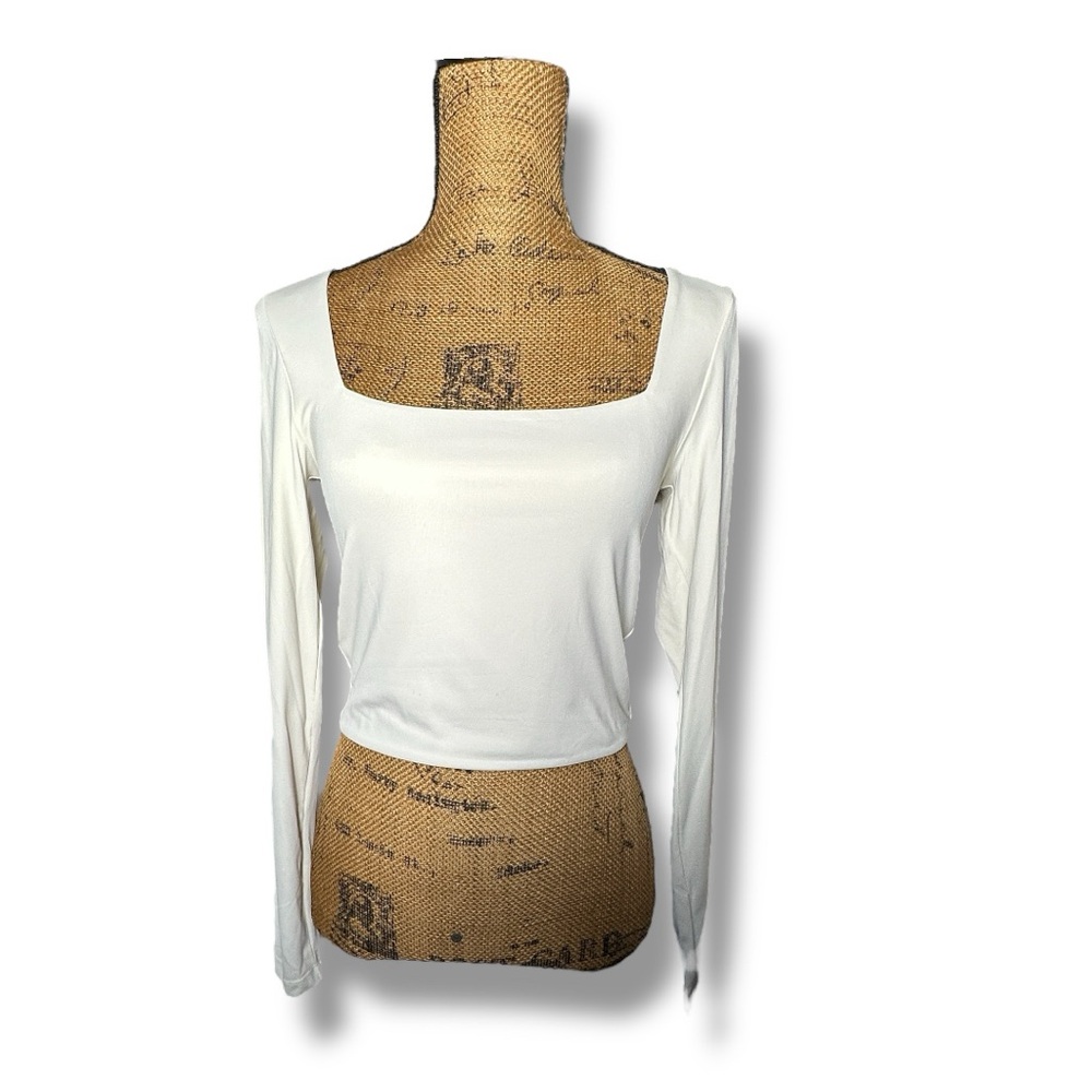 90 Degree by Reflex cropped top activewear long sleeves NWOT Womens medium | a17